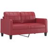 vidaXL Ensemble de canap&eacute;s 3 pcs et coussins Rouge bordeaux Similicuir