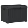 vidaXL Bo&icirc;te de rangement de jardin anthracite 125 L PP