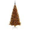 vidaXL Sapin de No&euml;l avec 300 LED avec support Dor&eacute; 180 cm PET