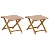 vidaXL Chaise Longue 2 pc Bois d'eucalyptus massif Taupe