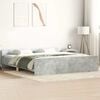 vidaXL Cadre de lit sans matelas gris b&eacute;ton 180x200 cm