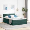 vidaXL Lit de Rangement avec matelas Vert fonc&eacute; 140 x 190 cm Velours
