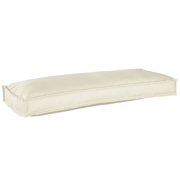 vidaXL Set de coussins de palette 2 pcs Cr&egrave;me 100 x 40 x 8 cm