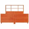 vidaXL Lit biblioth&egrave;que sans matelas cire marron 120x200cm bois massif