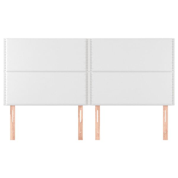 vidaXL T&ecirc;te de lit blanche 200 x 5 x 118/128 cm similicuir