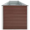 vidaXL Lit sur&eacute;lev&eacute; de jardin Acier galvanis&eacute; 400x80x45 cm Marron