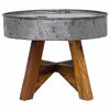 vidaXL Table basse bois de r&eacute;cup&eacute;ration m&eacute;lang&eacute; 60x45 cm argent&eacute;