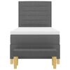 vidaXL Lit &agrave; ressorts avec matelas Gris fonc&eacute; 100 x 200 cm tissu