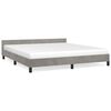 vidaXL Cadre de lit sans matelas gris clair 160x200 cm velours