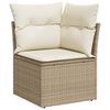 vidaXL Salon de jardin avec coussins 13 pcs beige r&eacute;sine tress&eacute;e