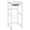 vidaXL Cadre de lavabo de salle de bain vasque &agrave; encastrer Blanc Fer