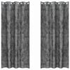 vidaXL Rideaux en velours 2 pc Gris 245 x 140 cm Velours