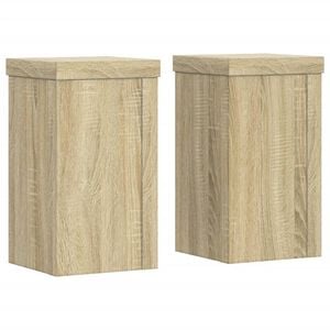 vidaXL Support de Plante 2 pi&egrave;ces Ch&ecirc;ne Sonoma 10 x 10 x 18 cm