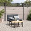 vidaXL Banc de jardin avec coussins noir aluminium