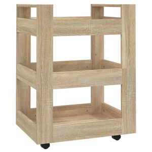vidaXL Chariot de cuisine Ch&ecirc;ne sonoma 60x45x80 cm Bois d'ing&eacute;nierie