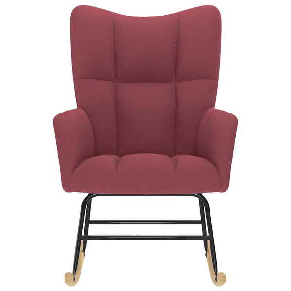 vidaXL Chaise à bascule Rouge bordeaux Tissu