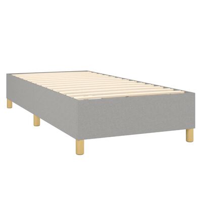 vidaXL Sommier à lattes de lit avec matelas et LED Gris clair 90x200cm