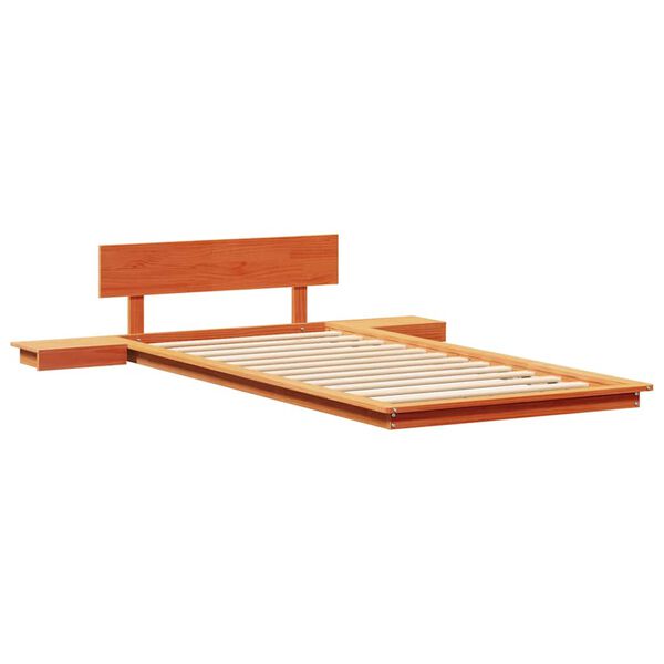 vidaXL Cadre de lit Marron 75 x 190 cm bois