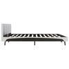 vidaXL Lit avec matelas Gris et blanc Similicuir 180 x 200 cm