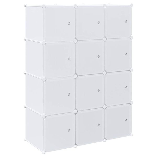vidaXL Cubes de rangement 12 pcs avec tiges de suspension PP