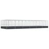 vidaXL Voli&egrave;re avec extension argent&eacute; 1246x414x212 cm acier
