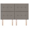 vidaXL T&ecirc;te de lit avec t&ecirc;te de lit Taupe 160 cm Cuir synth&eacute;tique