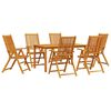 vidaXL Ensemble de salle &agrave; manger pour jardin Pliable 7 pcs Marron
