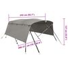 vidaXL Toit bimini &agrave; 4 arceaux parois lat&eacute;rales 243x(200-213)x137 cm