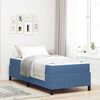 vidaXL Cadre de lit avec matelas Bleu 90 x 200 cm tissu