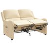 vidaXL Fauteuil de massage inclinable à 2 places crème tissu