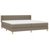 vidaXL Sommier &agrave; lattes de lit avec matelas Taupe 160x200 cm Tissu