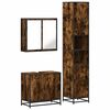 vidaXL Ensemble de meubles de salle de bain 3 pcs Ch&ecirc;ne fum&eacute;