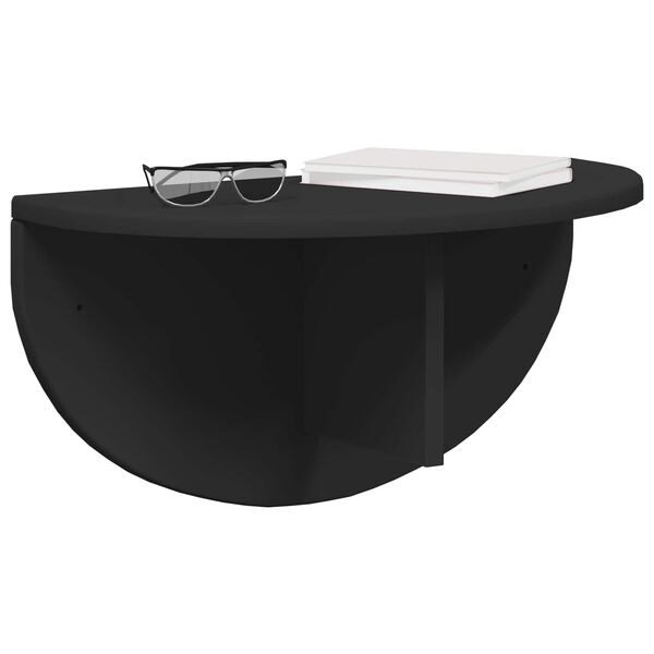 vidaXL &Eacute;tag&egrave;re Murale Noir 48 x 24 x 24 cm Bois d'ing&eacute;nierie