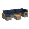 vidaXL Salon de jardin 8 pcs avec coussins gris r&eacute;sine tress&eacute;e