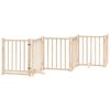 vidaXL Barri&egrave;re pour chiens avec porte 6 panneaux bois de sapin massif