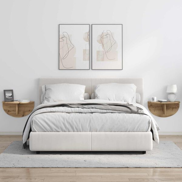 vidaXL &Eacute;tag&egrave;re Murale Montage mural Ch&ecirc;ne artisanal 48 x 24 x 24 cm