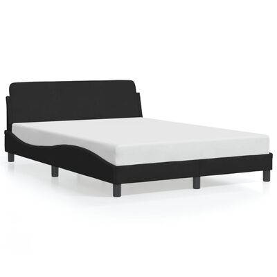 vidaXL Cadre de lit sans matelas noir 140x190 cm velours