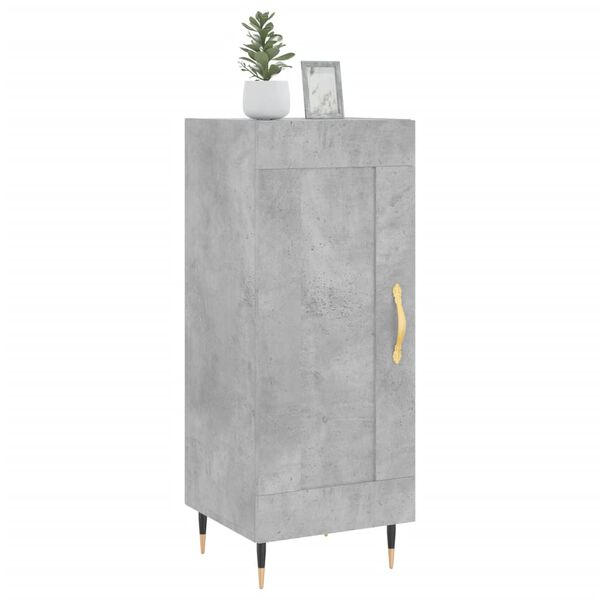 vidaXL Buffet Gris b&eacute;ton 34,5x34x90 cm Bois d'ing&eacute;nierie