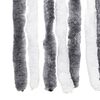 vidaXL Rideau anti-mouches gris et blanc 100x230 cm chenille