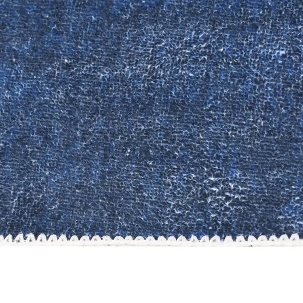 vidaXL Tapis lavable pliable Bleu marine 180x270 cm Polyester