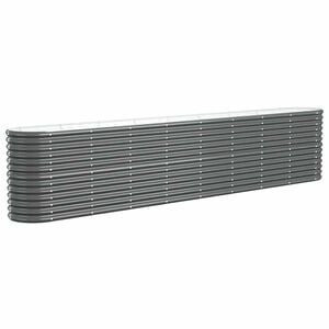 vidaXL Lit sur&eacute;lev&eacute; de jardin Acier galvanis&eacute; Anthracite