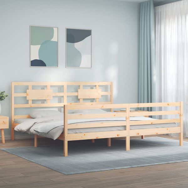 vidaXL Cadre de lit sans matelas bois massif