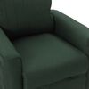 vidaXL Fauteuil de massage Vert fonc&eacute; Tissu
