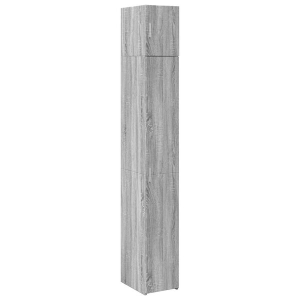 vidaXL Armoire de rangement mince sonoma gris 30x42,5x225 cm