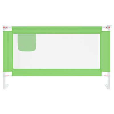 vidaXL Barrière de sécurité de lit d'enfant Vert 140x25 cm Tissu