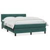 vidaXL Sommier &agrave; lattes de lit et matelas vert fonc&eacute; 140x210cm velours