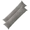vidaXL Housse de coussin 2 pc HEERLEN Gris fonc&eacute; 40 x 145 cm