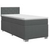 vidaXL Lit boxspring avec matelas Gris fonc&eacute; 90 x 190cm Tissu