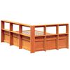 vidaXL Lit bibliothèque sans matelas cire marron 135x190 cm pin massif