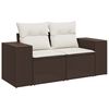 vidaXL Salon de jardin avec coussins 5 pcs marron résine tressée